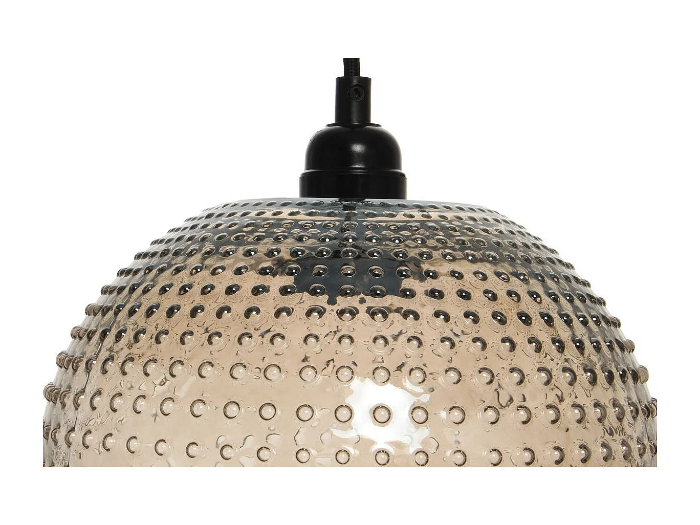 Lampe Suspension en Verre "Saturne" 23cm Marron