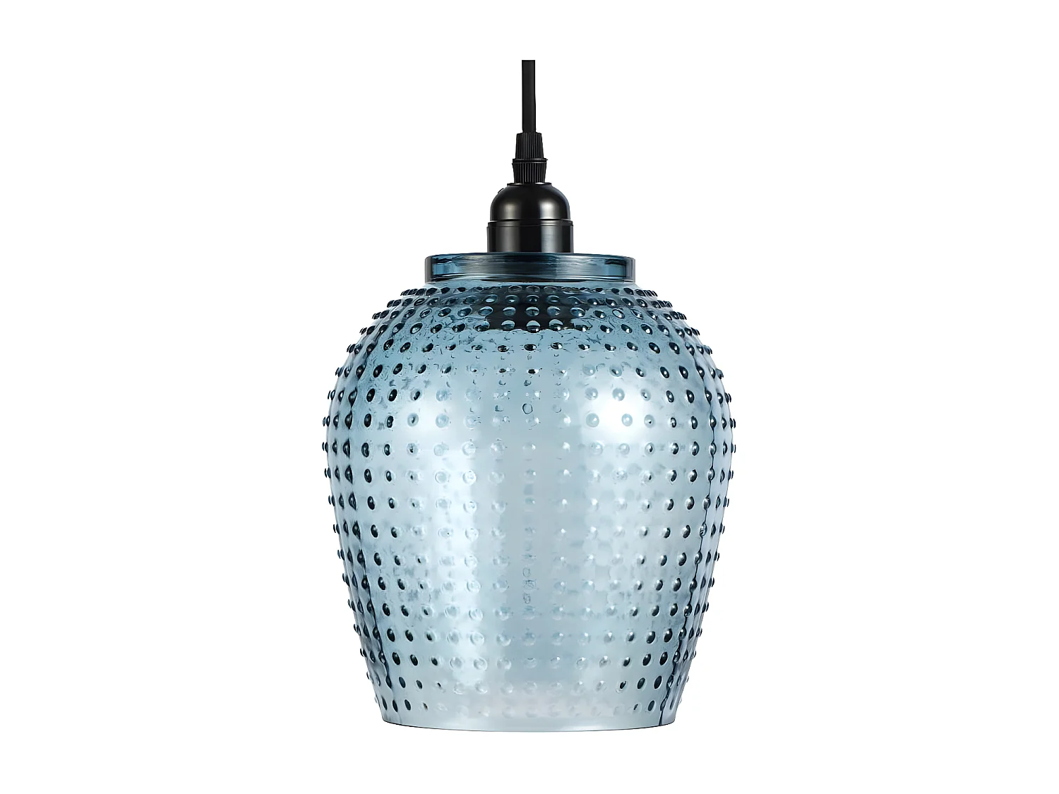 Lampe Suspension en Verre "Riva" 27cm Bleu
