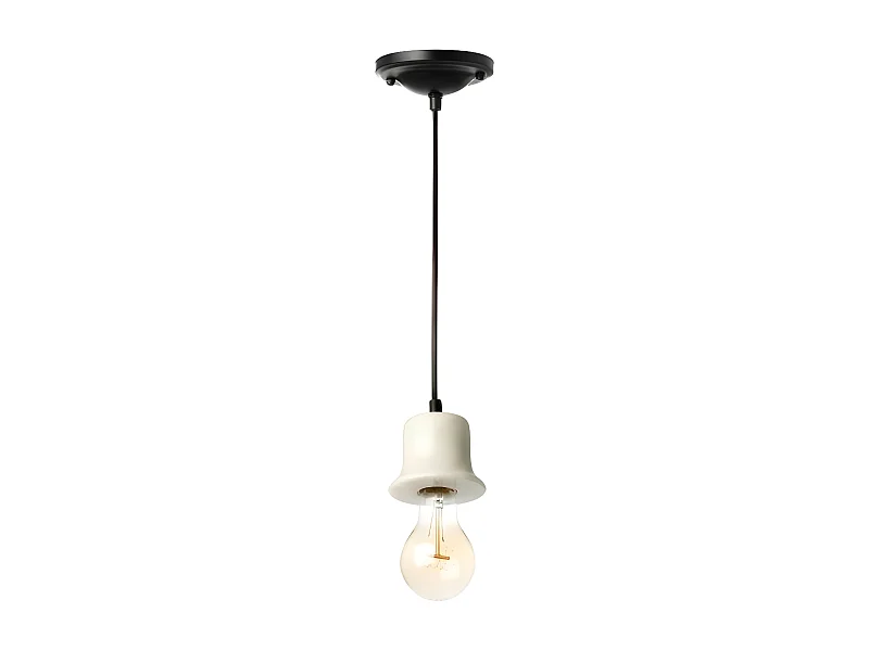 Lampe Suspension en Marbre "Musica I" 9cm Blanc
