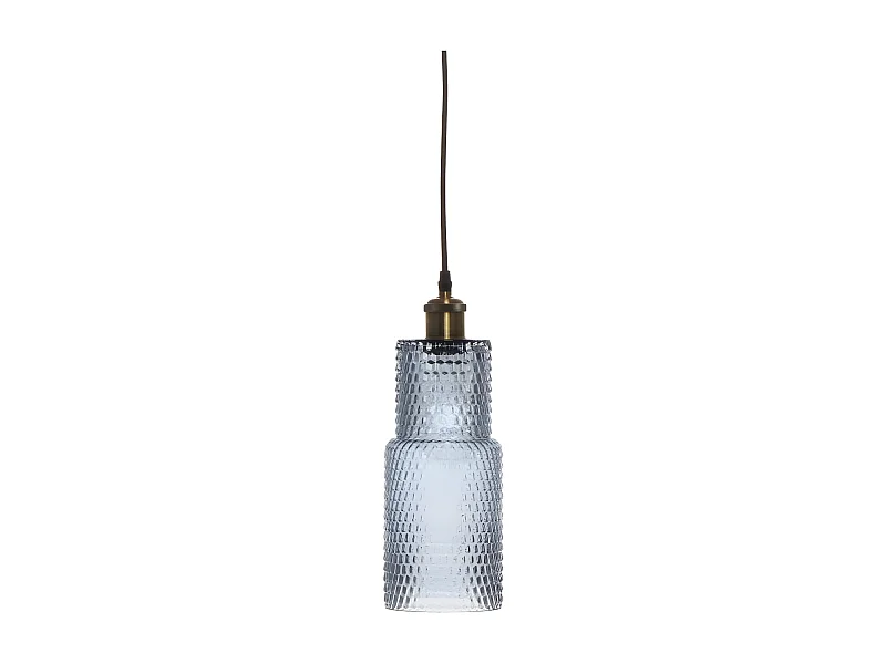 Lampe Suspension en Verre "Rosi" 35cm Bleu