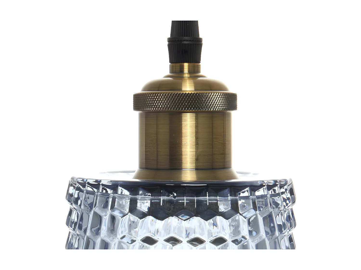 Lampe Suspension en Verre "Rosi" 35cm Bleu