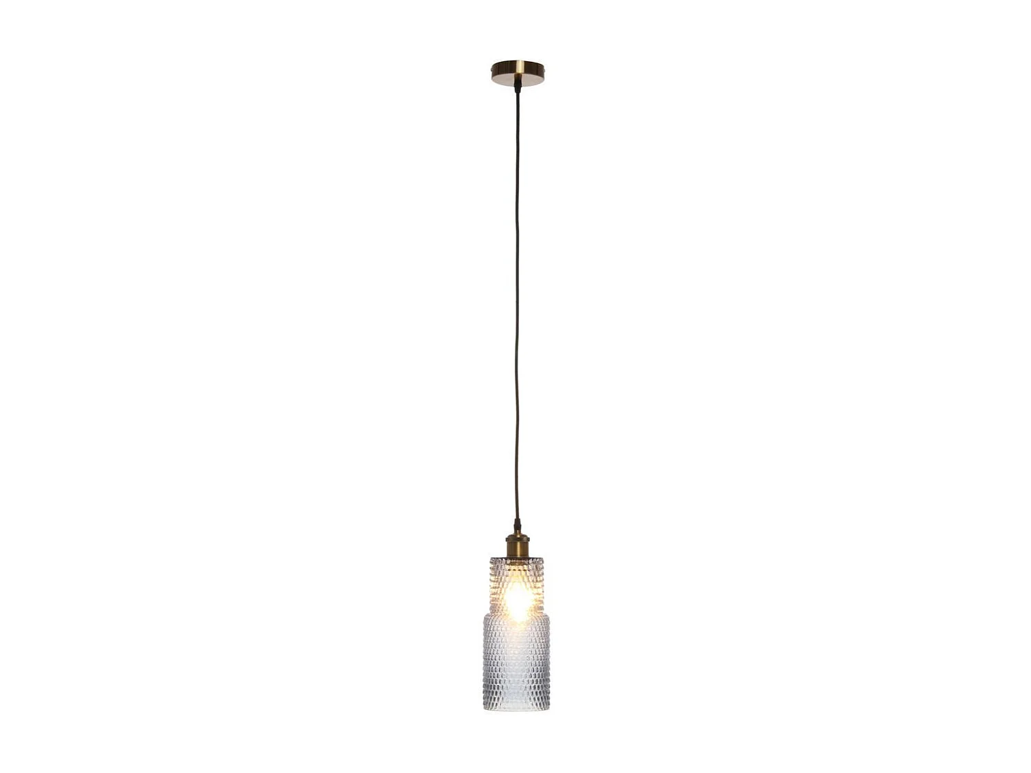 Lampe Suspension en Verre "Rosi" 35cm Bleu