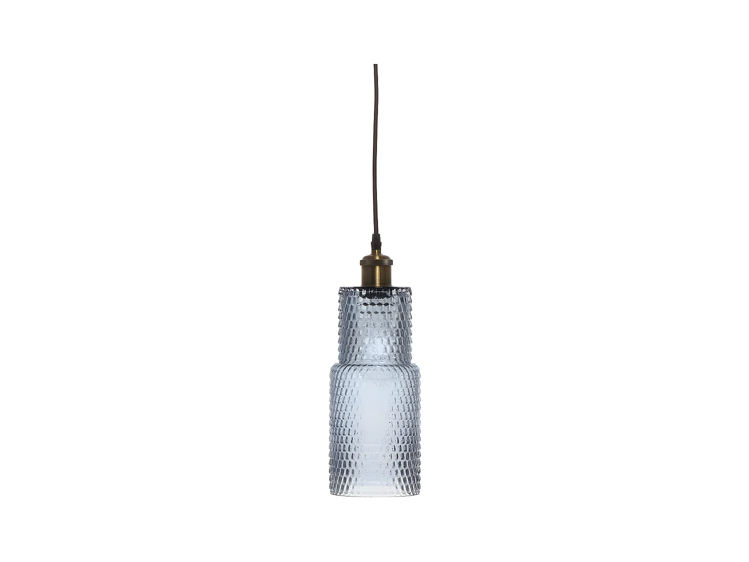 Lampe Suspension en Verre "Rosi" 35cm Bleu
