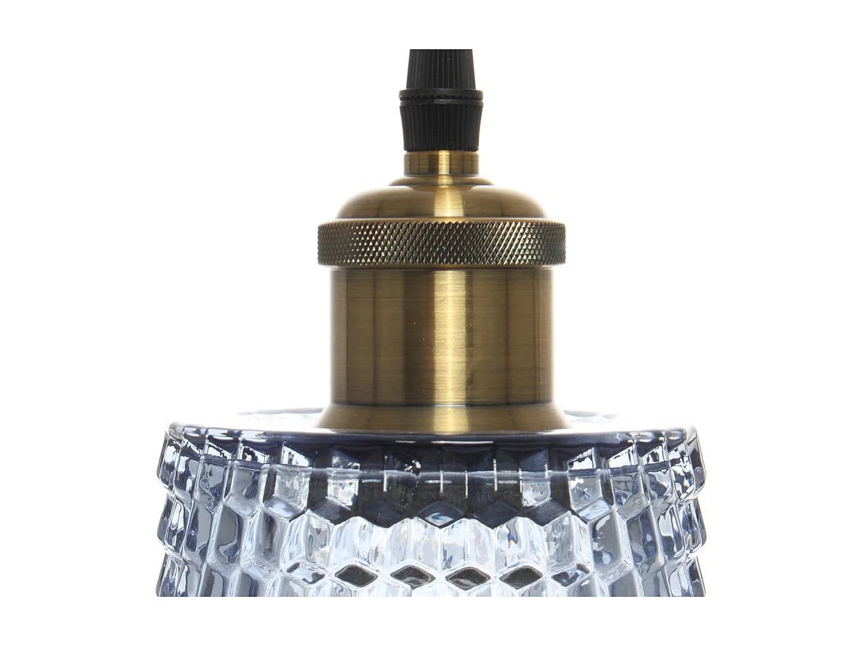 Lampe Suspension en Verre "Rosi" 35cm Bleu