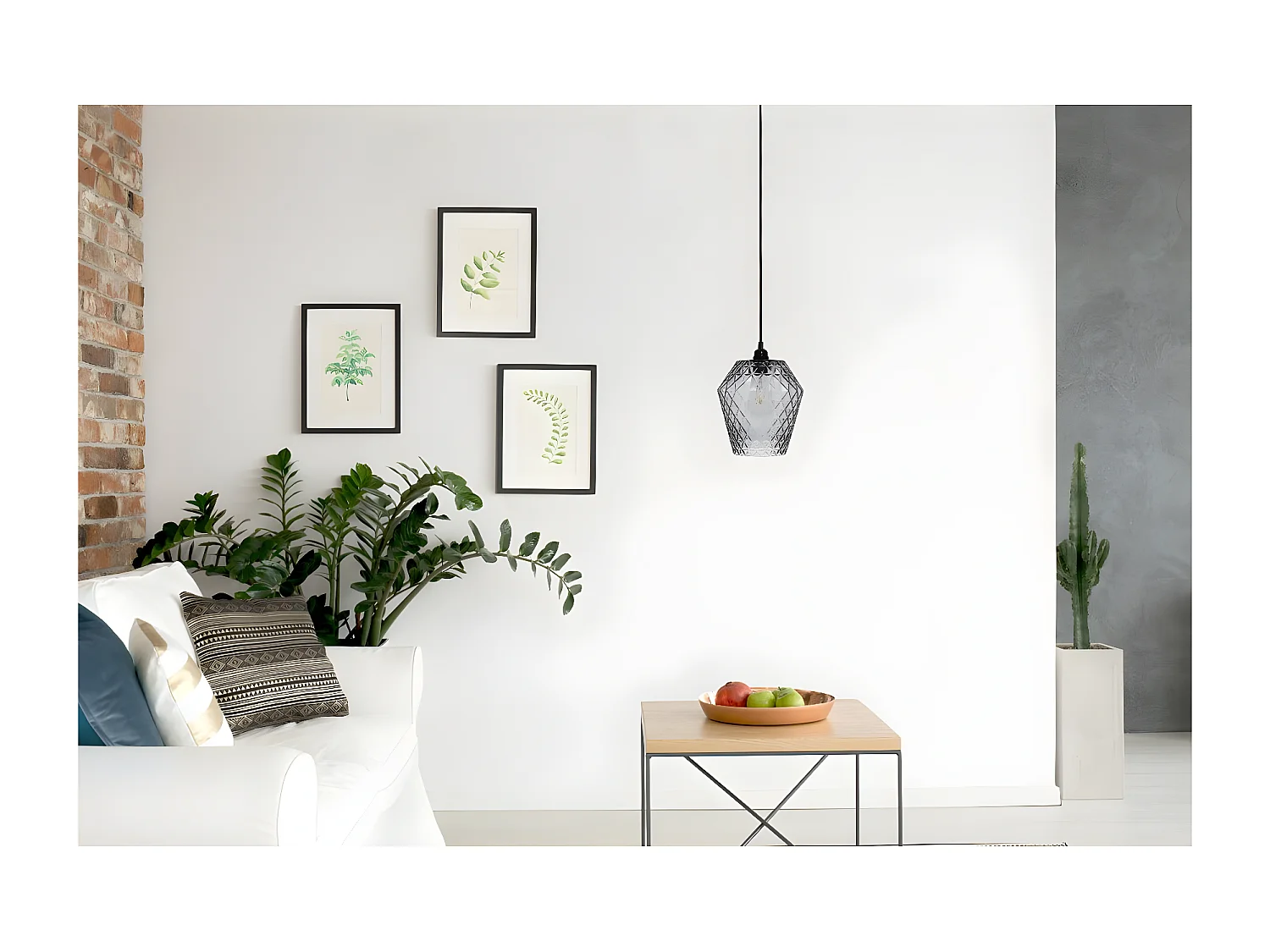 Lampe Suspension Déco "Lumi" 27cm Gris