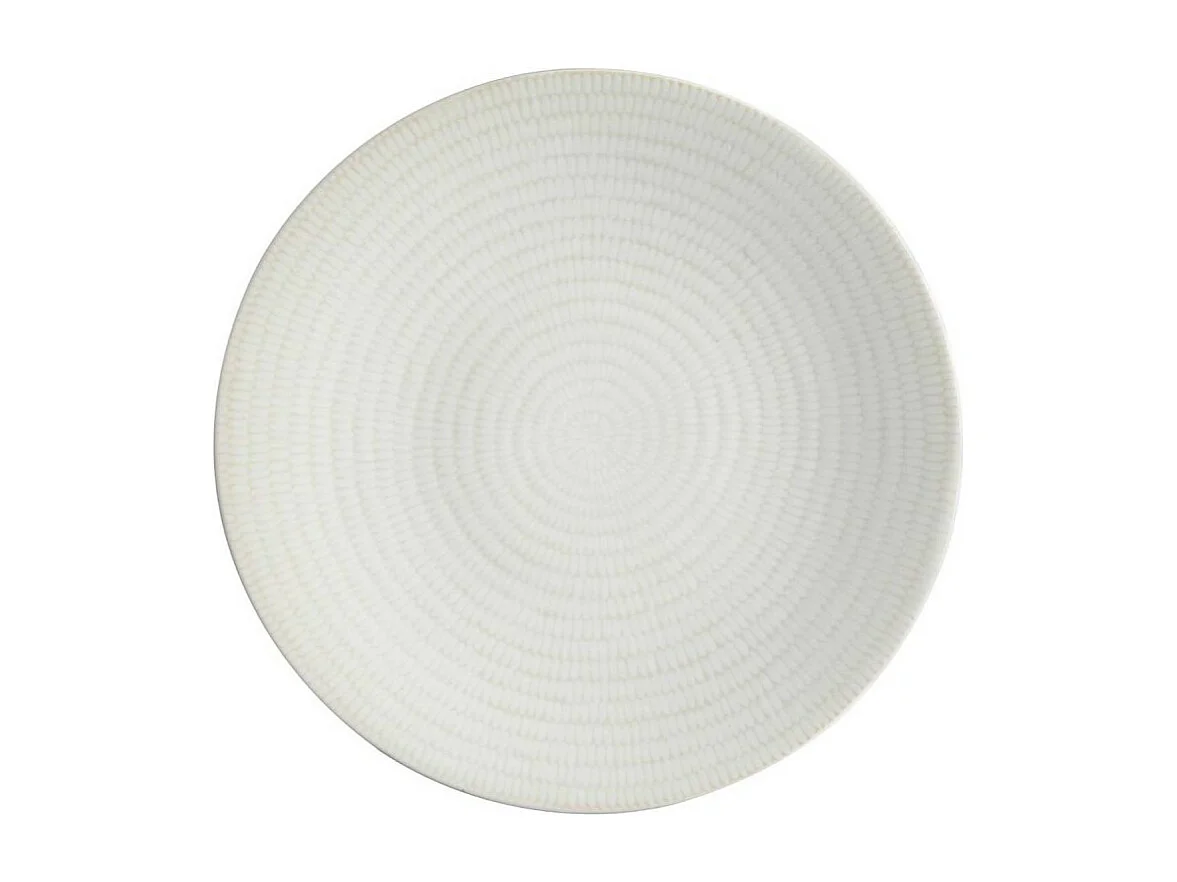 Lot de 6 Assiettes Plates "Rice" 27cm Blanc