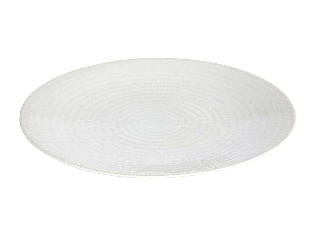 Lot de 6 Assiettes Plates "Rice" 27cm Blanc