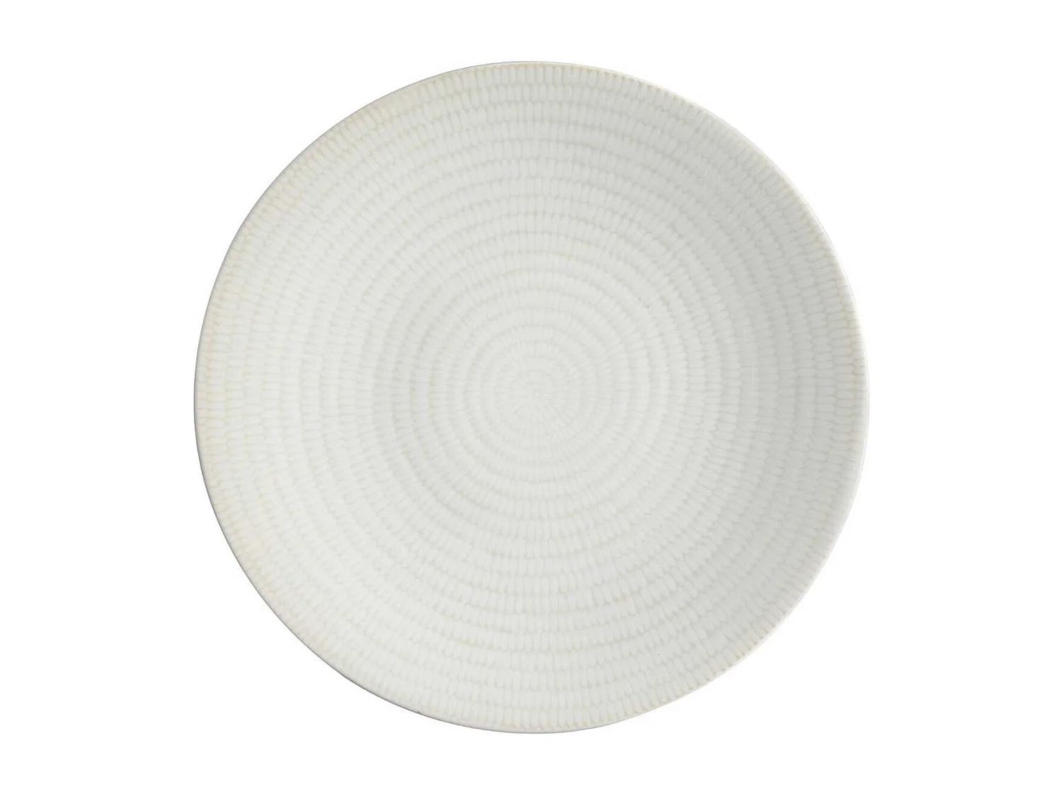 Lot de 6 Assiettes Plates "Rice" 27cm Blanc