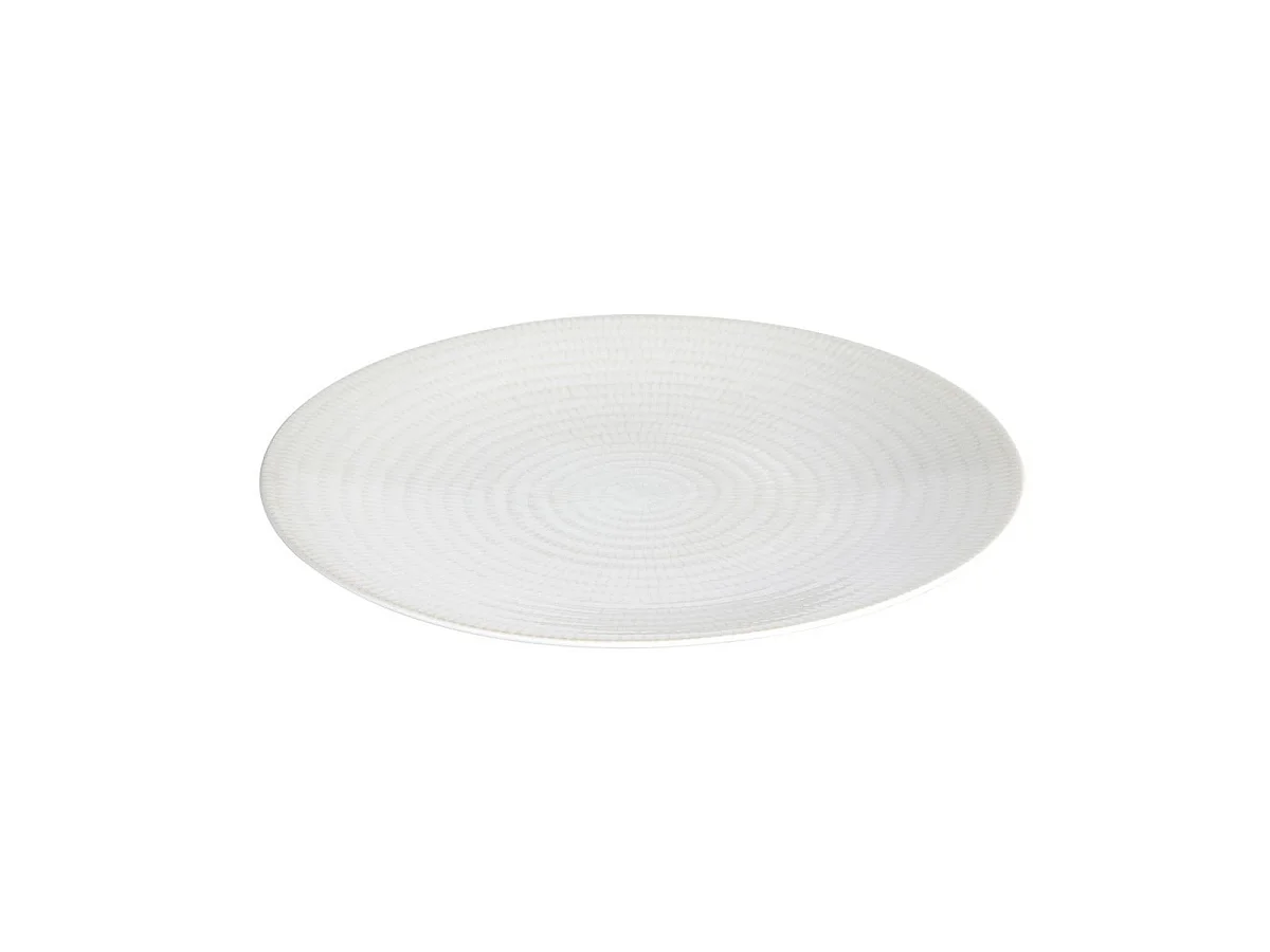 Lot de 6 Assiettes Plates "Rice" 27cm Blanc