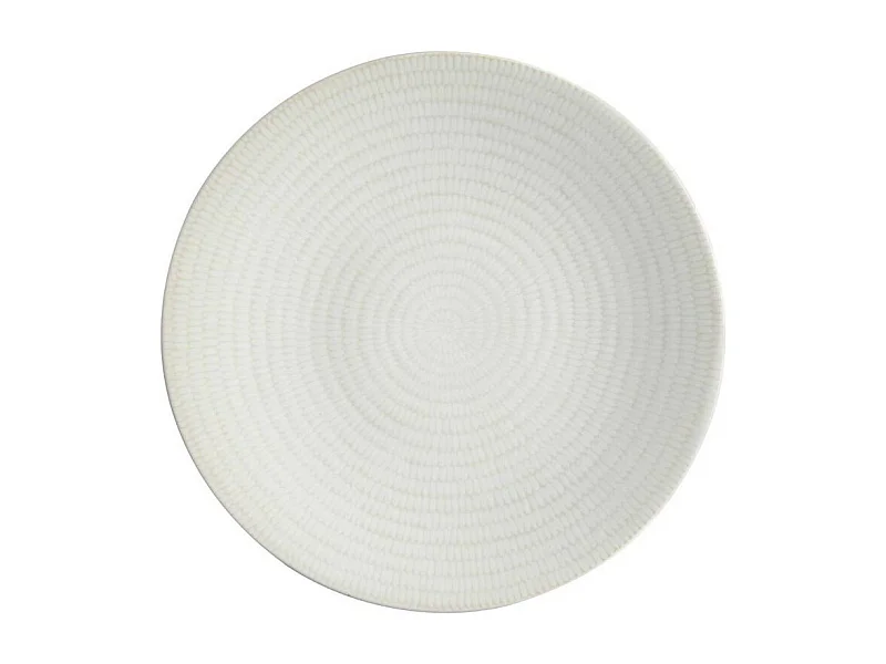 Lot de 6 Assiettes Plates "Rice" 27cm Blanc