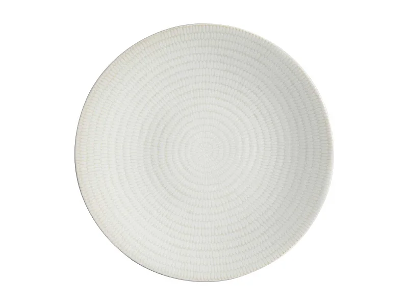 Lot de 6 Assiettes Plates "Rice" 27cm Blanc