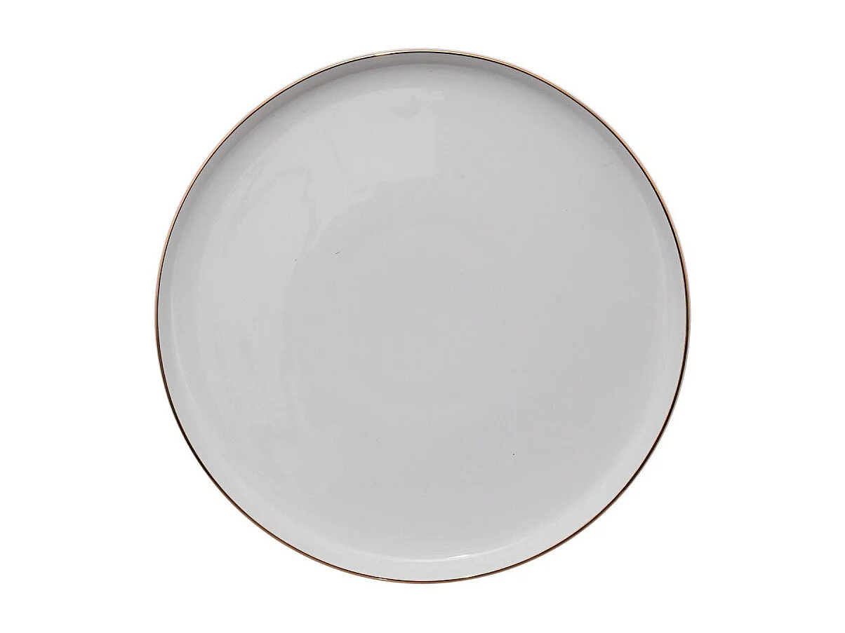 Lot de 6 Assiettes Plates "Sublima" 27cm Blanc