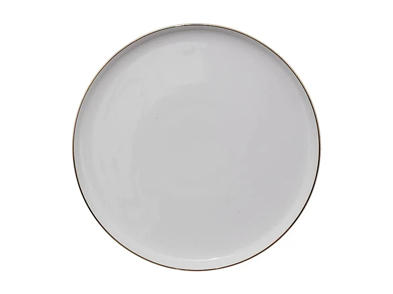 Lot de 6 Assiettes Plates "Sublima" 27cm Blanc