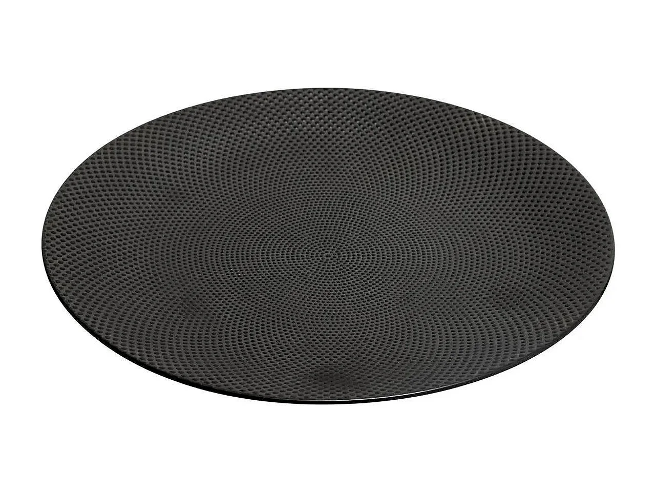 Lot de 6 Assiettes Plates "Caviar" 27cm Noir