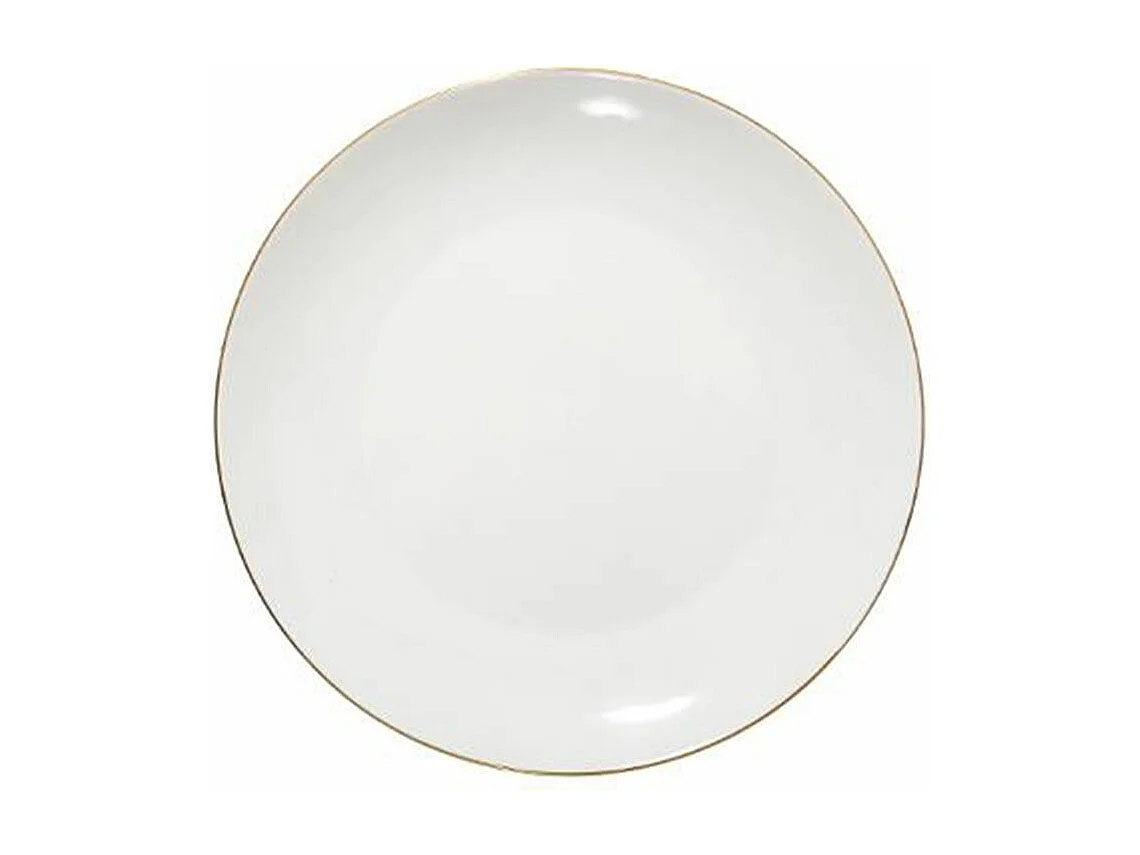 Lot de 6 Assiettes Plates "Petit Salon" 27cm Blanc