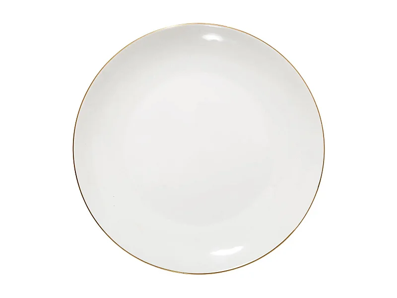 Lot de 6 Assiettes Plates "Petit Salon" 27cm Blanc
