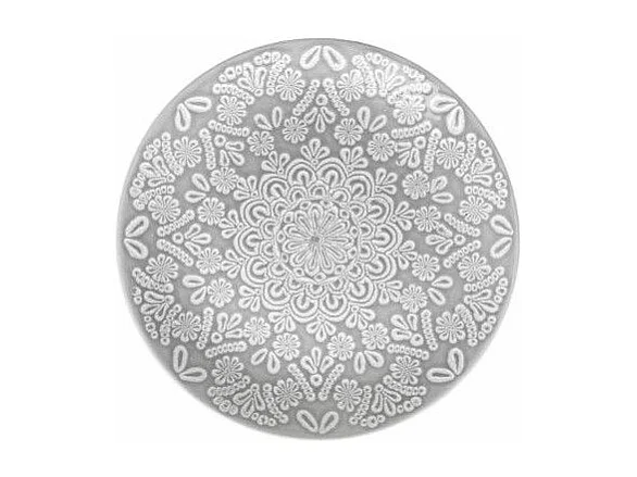 Lot de 6 Assiettes Plates "Hacienda" 27cm Gris