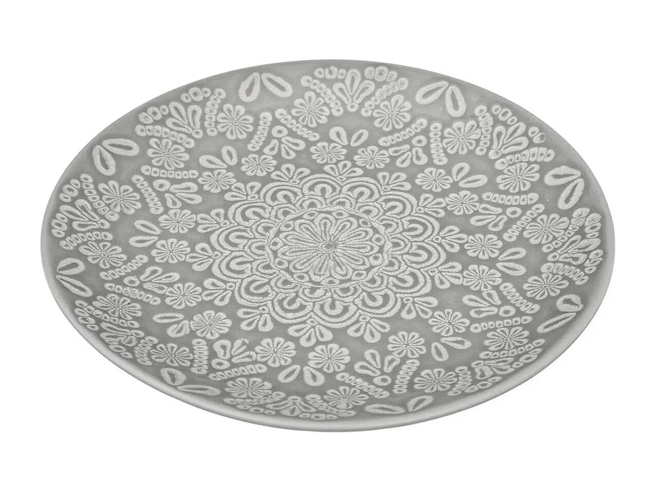Lot de 6 Assiettes Plates "Hacienda" 27cm Gris