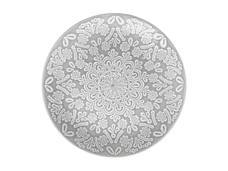 Lot de 6 Assiettes Plates "Hacienda" 27cm Gris