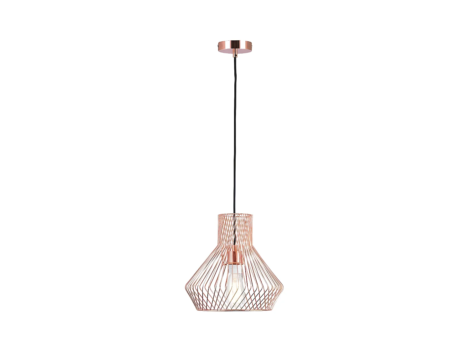 Lampe Suspension Design "Geraldine" 134cm Cuivre