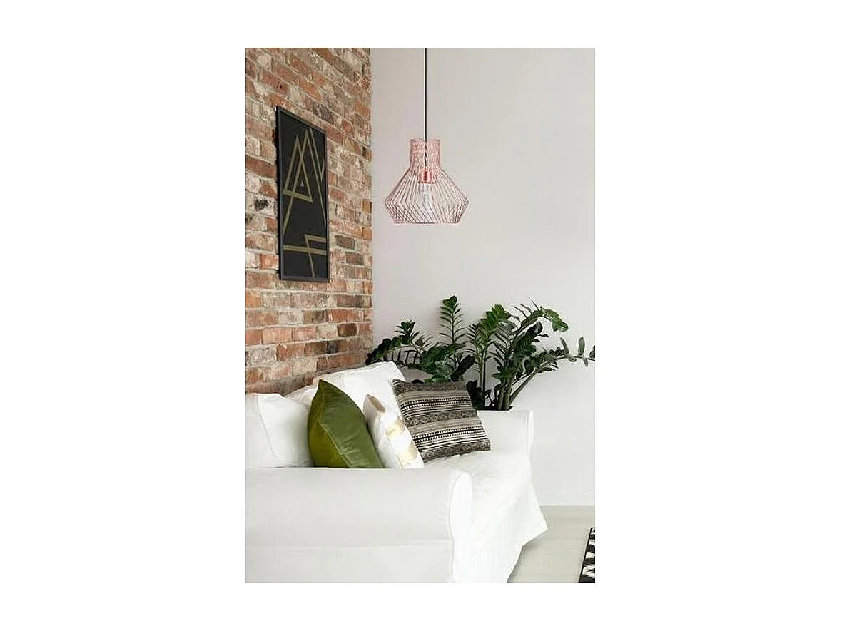 Lampe Suspension Design "Geraldine" 134cm Cuivre