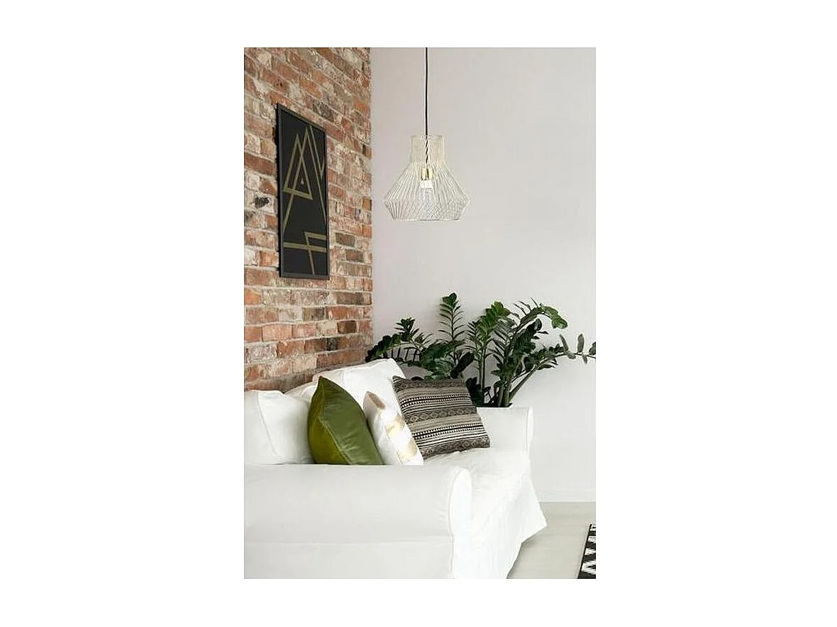 Lampe Suspension Design "Geraldine" 134cm Or