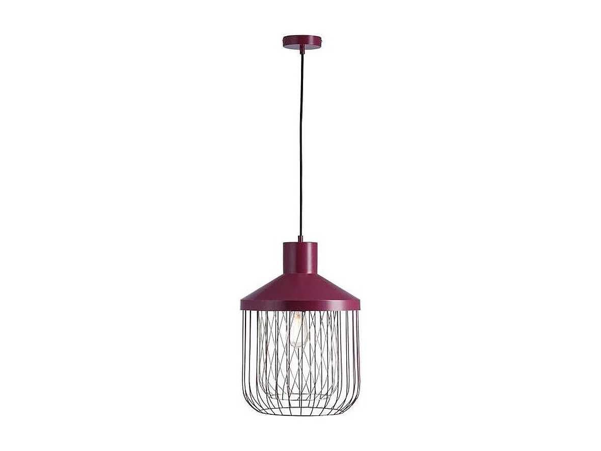 Lampe Suspension Design "Geraldine" 43cm Rouge