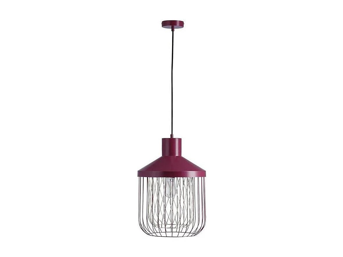 Lampe Suspension Design "Geraldine" 43cm Rouge