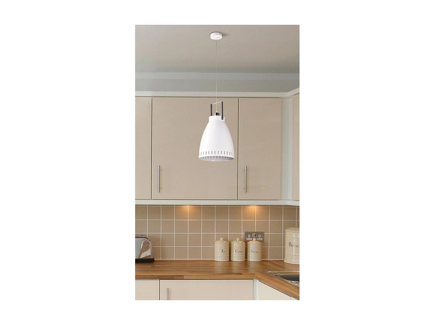 Lampe Suspension Design "Hayden" 40cm Blanc