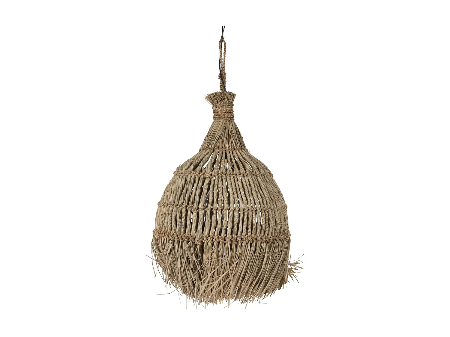 Middelgrote hanglamp natuurlijk rotan Titi H 70 cm