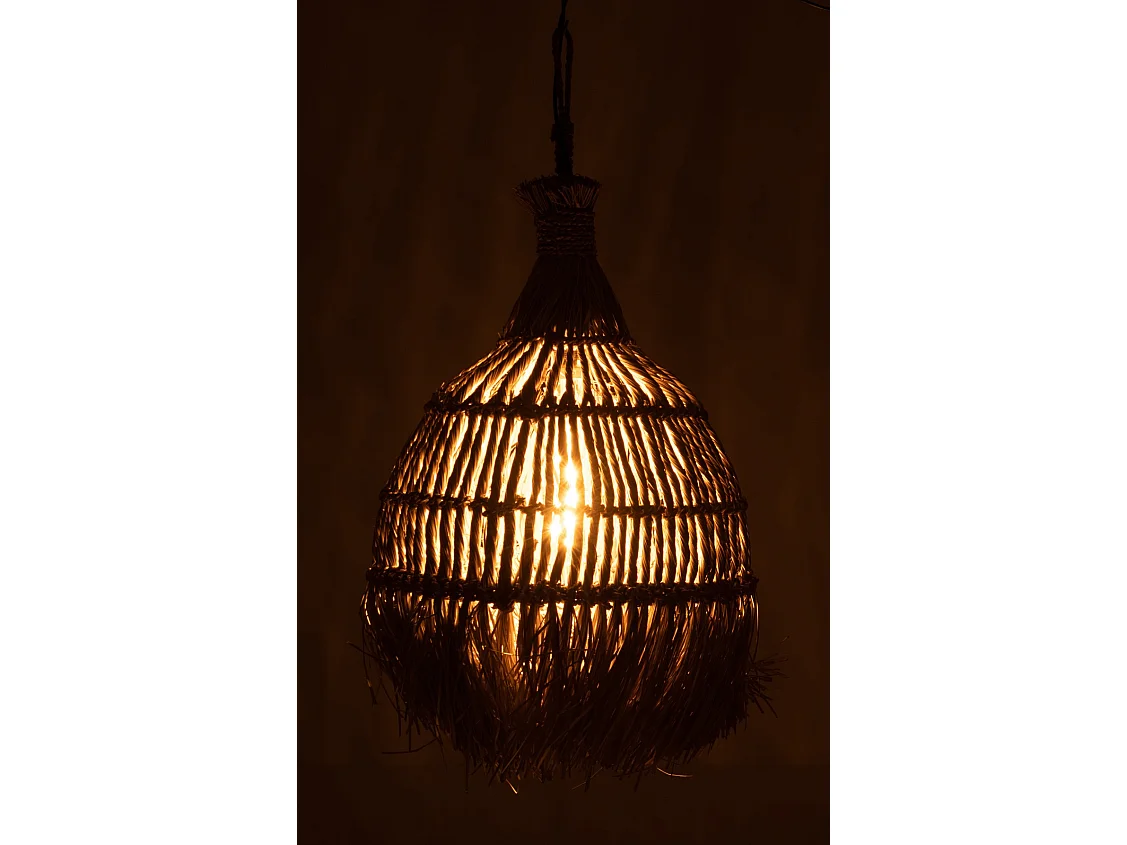 Middelgrote hanglamp natuurlijk rotan Titi H 70 cm