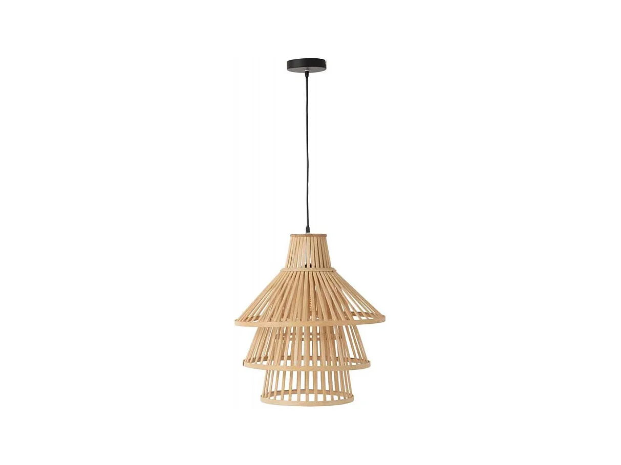 Lampe Suspension en Bambou "Midano" 51cm Naturel
