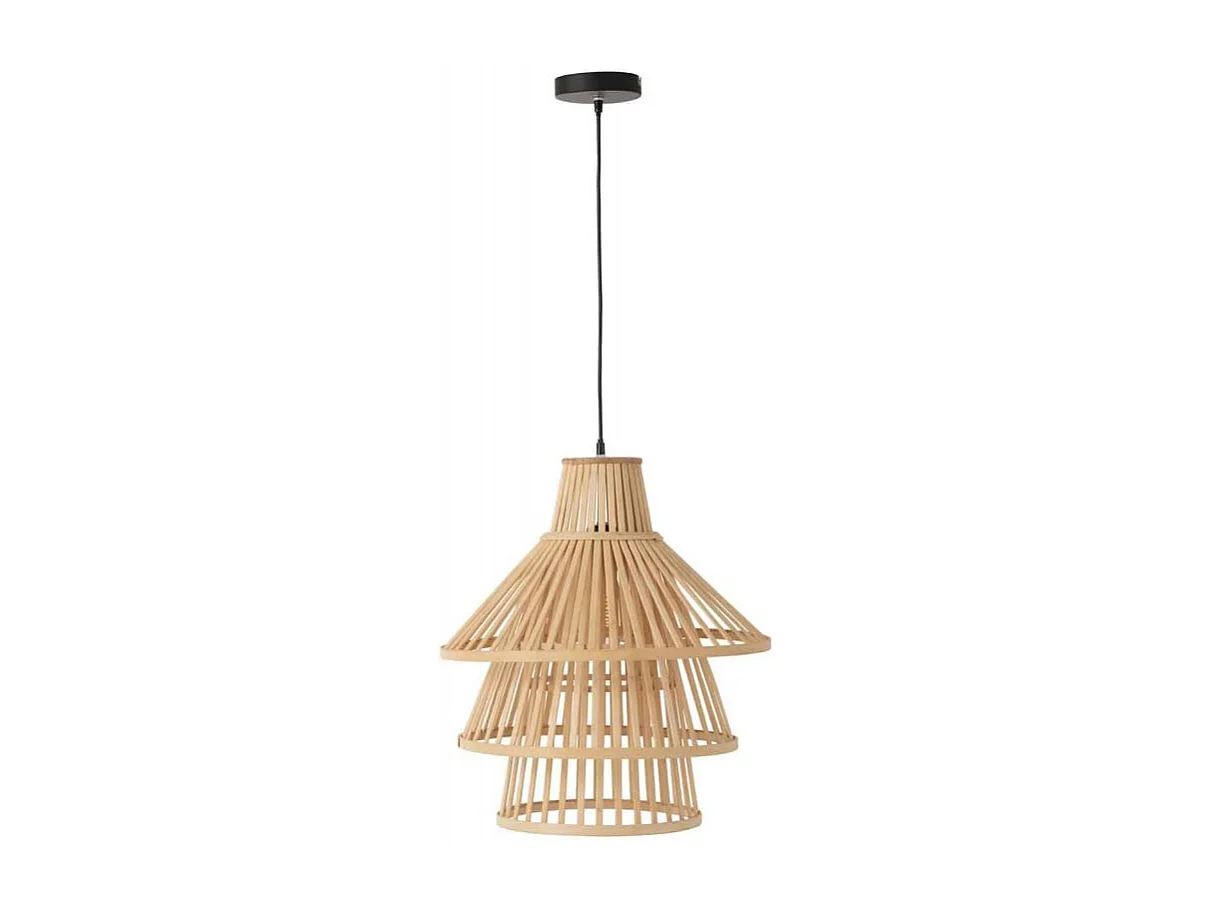 Lampe Suspension en Bambou "Midano" 51cm Naturel