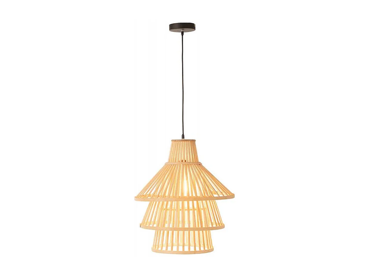 Lampe Suspension en Bambou "Midano" 51cm Naturel