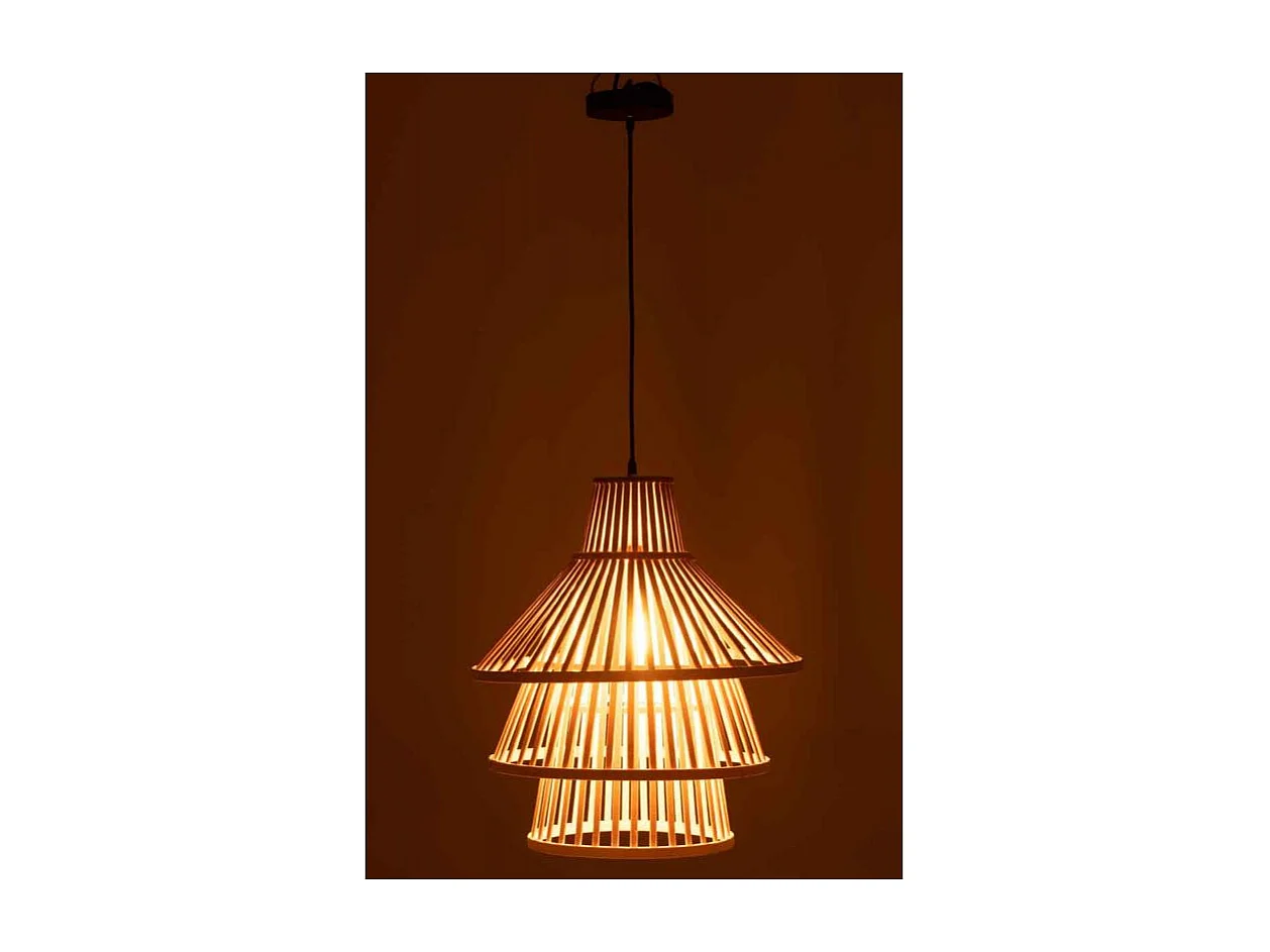 Lampe Suspension en Bambou "Midano" 51cm Naturel