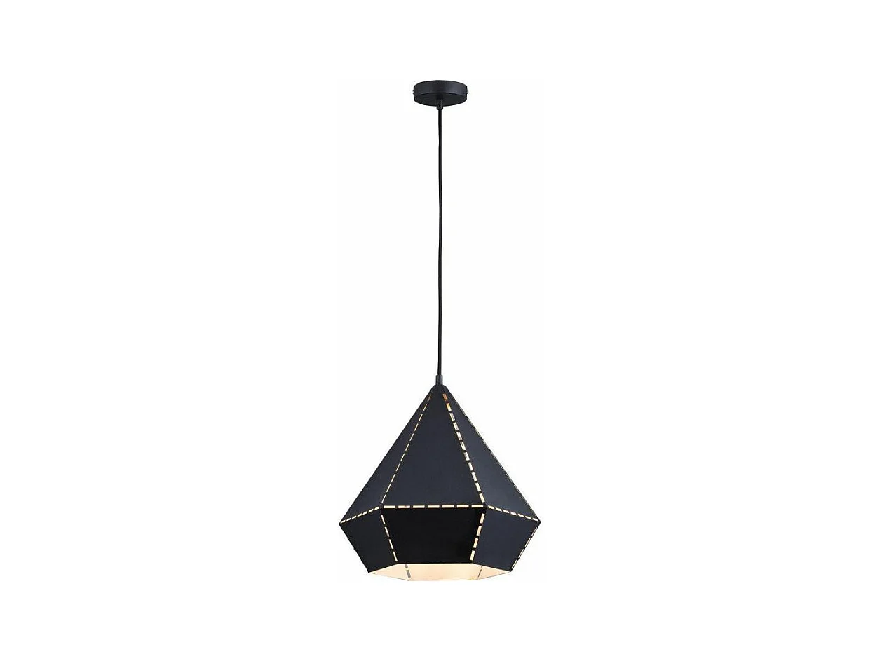 Suspension luminaire - Diamant - D 33 x H 150 cm - Noir