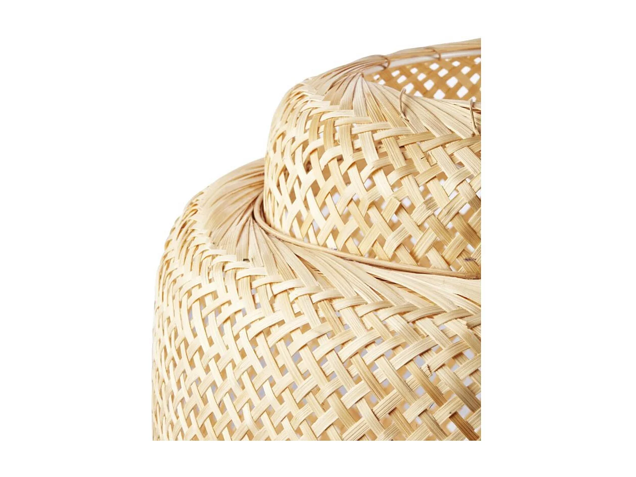 Lampe Suspension en Bambou "Grant" 40cm Beige