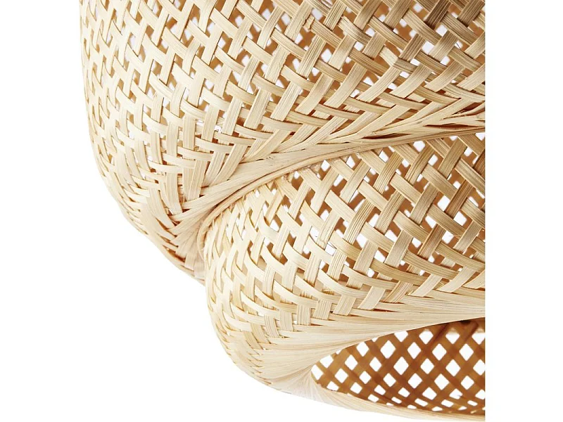 Lampe Suspension en Bambou "Grant" 40cm Beige