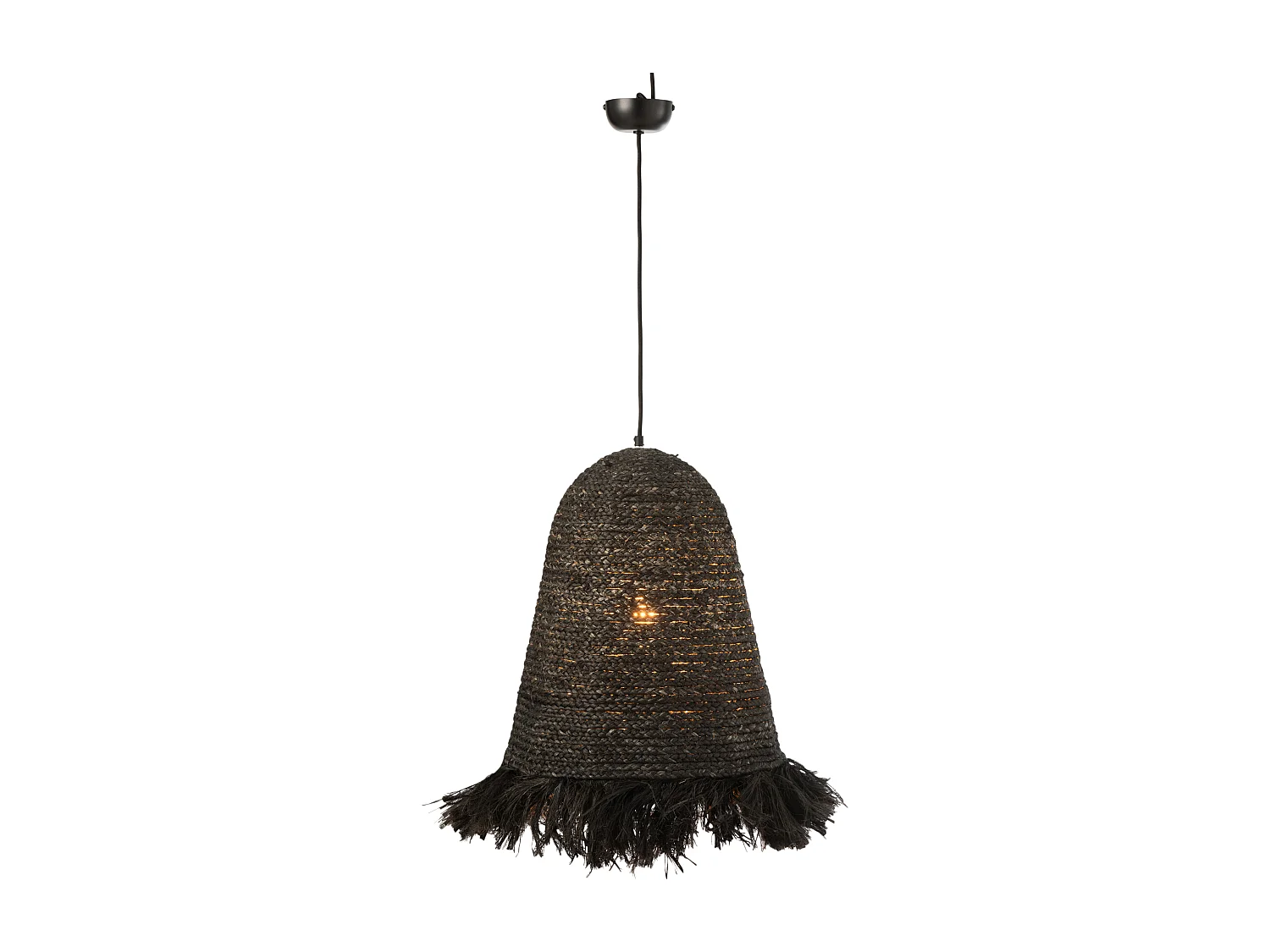 Lampe Suspension Design "Ozie" 50cm Noir