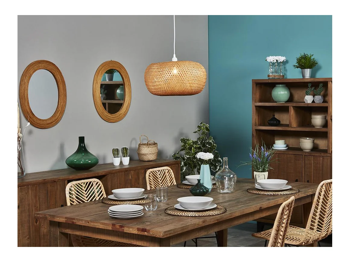 Libu beige bamboe hanglamp