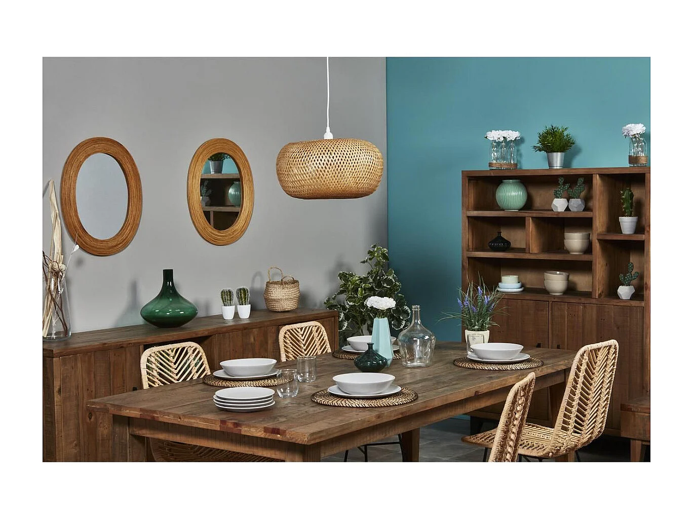 Libu beige bamboe hanglamp