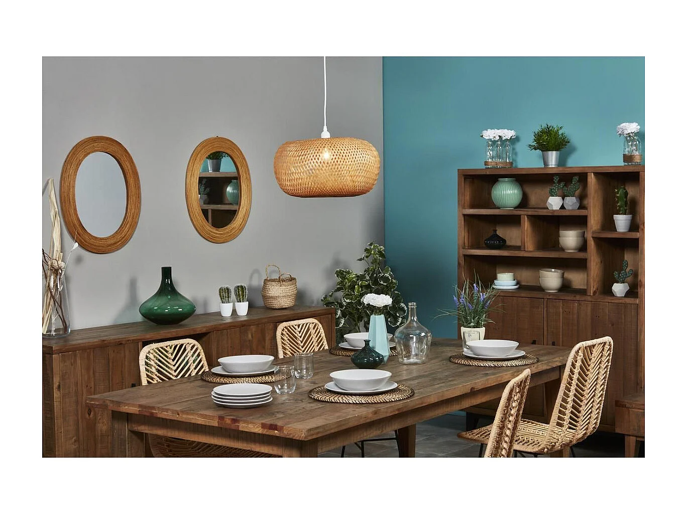 Libu beige bamboe hanglamp