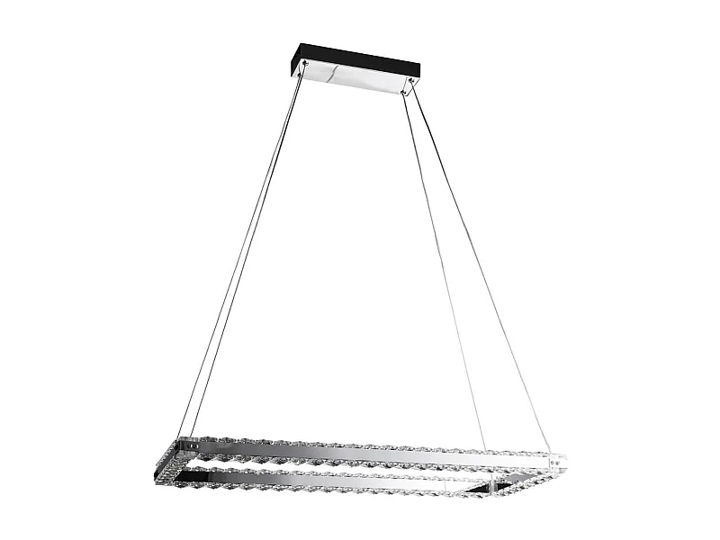 Lampe Suspension Strass "Elmore II" 120cm Argent