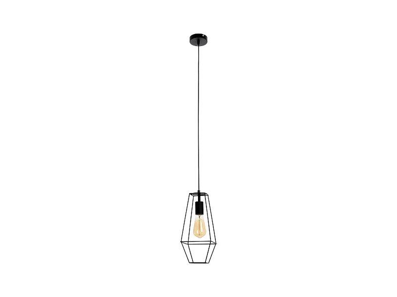 Lampe Suspension Industriel "Gaia" 15cm Noir