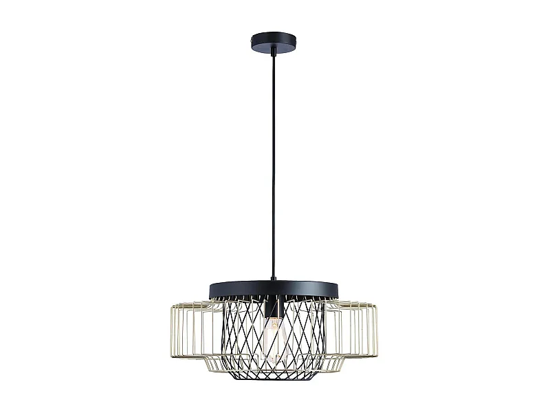 Lampe Suspension "Geraldine" 127cm Noir & Or