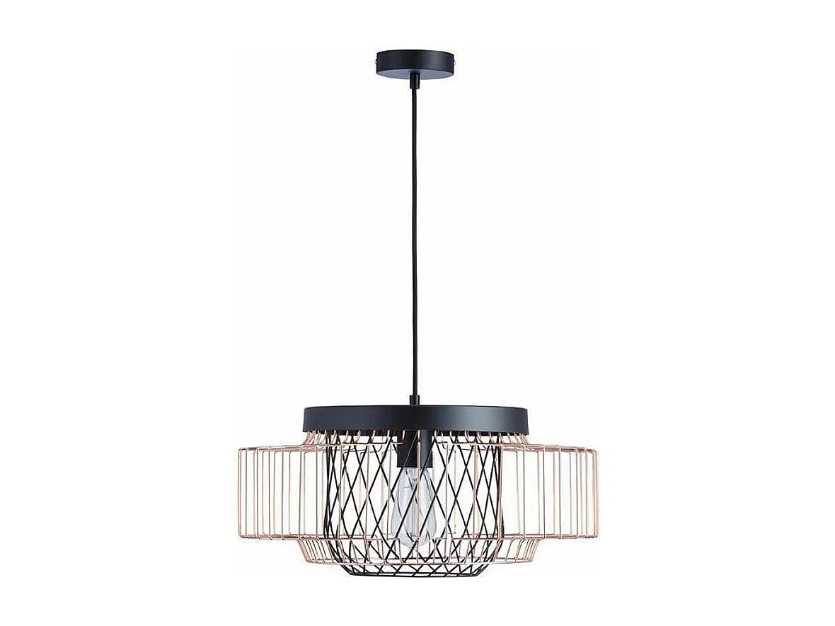 Skys zwarte en koperen metalen hanglamp