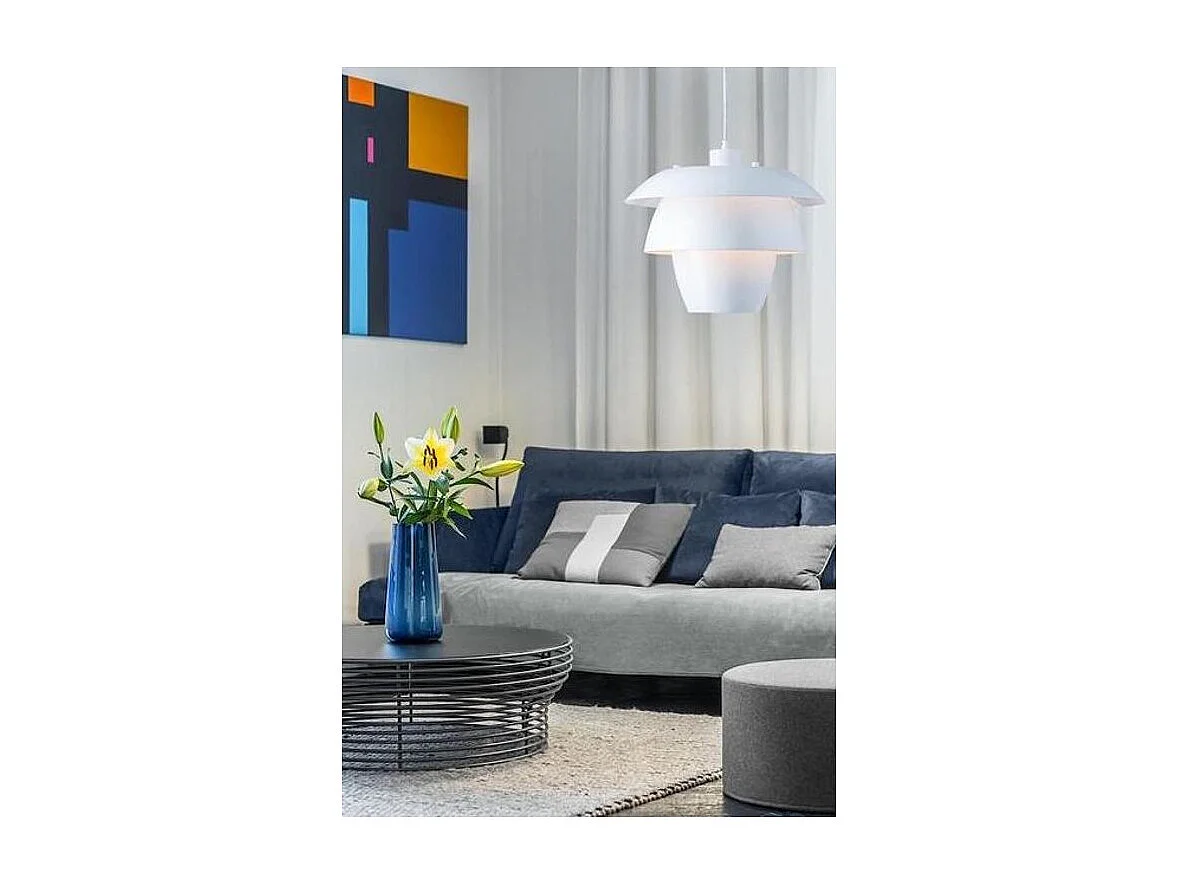 Lampe Suspension Design "Glenwood" 150cm Blanc