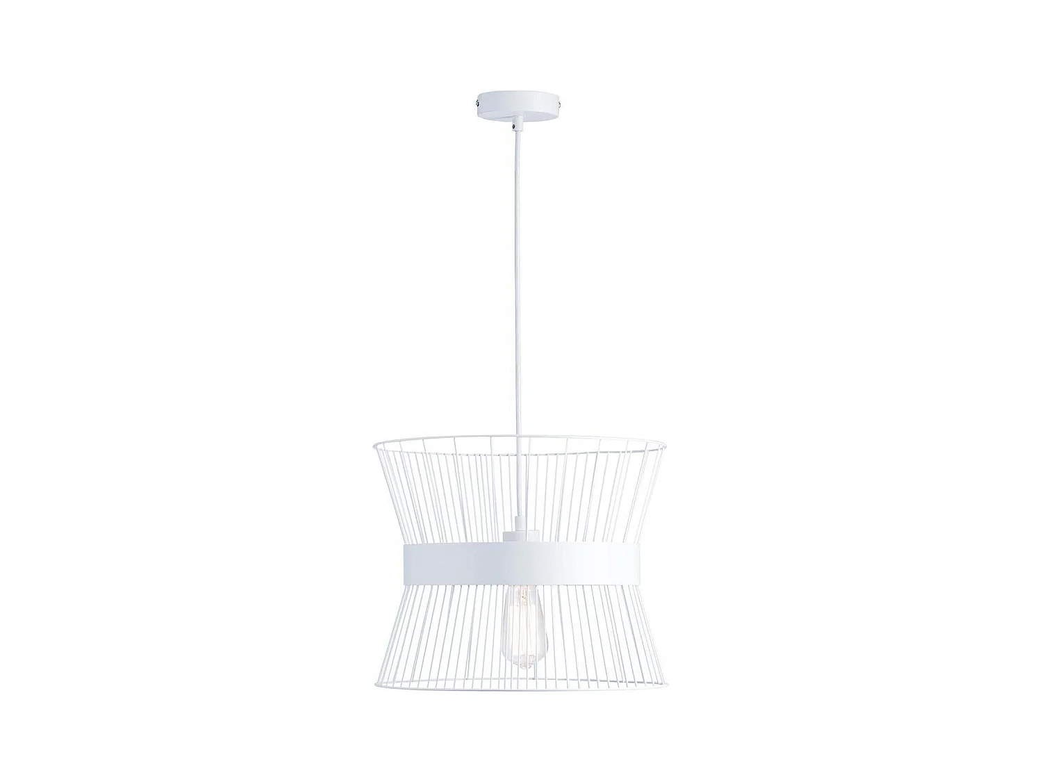 Lampe Suspension Design "Geraldine" 135cm Blanc