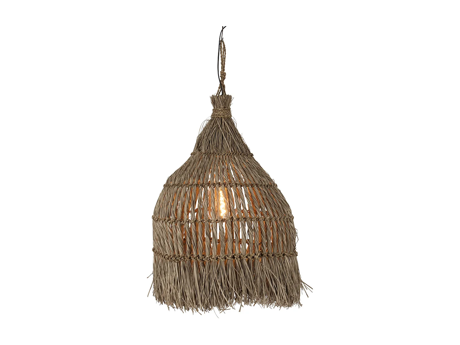 Lampe Suspension Design "Twist" 90cm Naturel