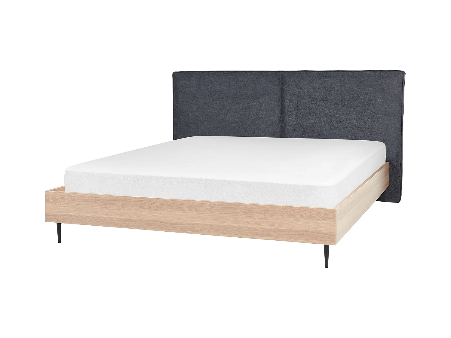 Lit avec sommier Tissu IZERNORE 180 x 200 cm Gris foncé